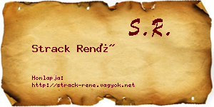 Strack René névjegykártya